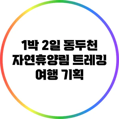 1박 2일 동두천 자연휴양림 트레킹 여행 기획