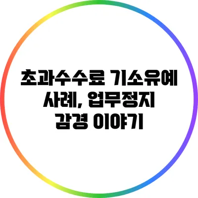 초과수수료 기소유예 사례, 업무정지 감경 이야기