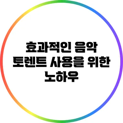 효과적인 음악 토렌트 사용을 위한 노하우