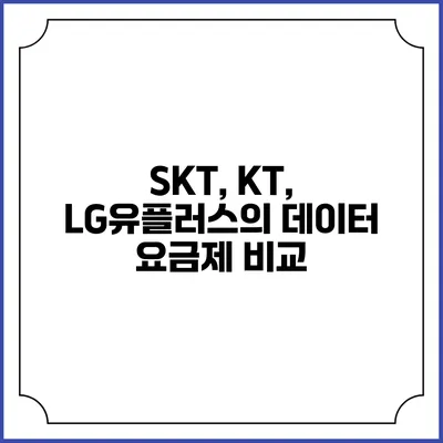 SKT, KT, LG유플러스의 데이터 요금제 비교