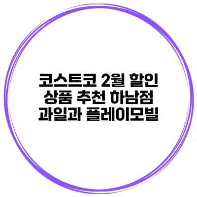 코스트코 2월 할인 상품 추천 하남점 과일과 플레이모빌