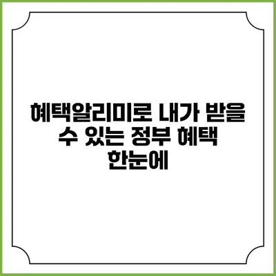 혜택알리미로 내가 받을 수 있는 정부 혜택 한눈에
