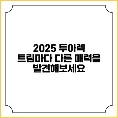 2025 투아렉 트림마다 다른 매력을 발견해보세요