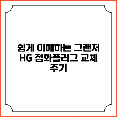 쉽게 이해하는 그랜저 HG 점화플러그 교체 주기