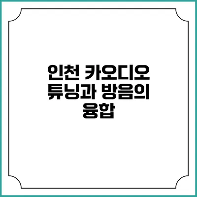 인천 카오디오 튜닝과 방음의 융합