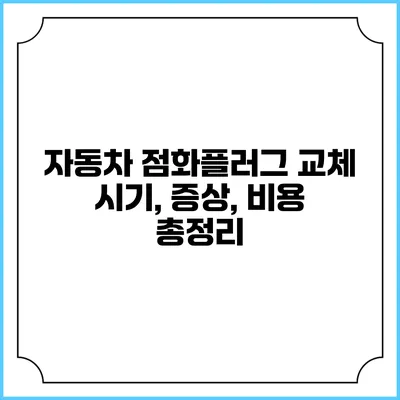 자동차 점화플러그 교체 시기, 증상, 비용 총정리